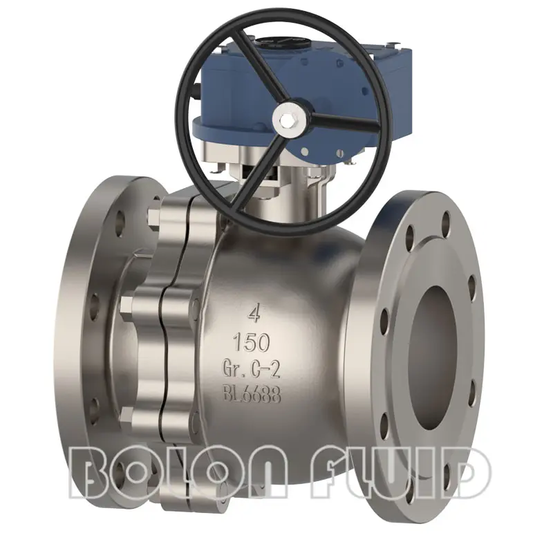 API Standard B367 Gr.C-2 Worm Gear Operated Floating Ball Valve