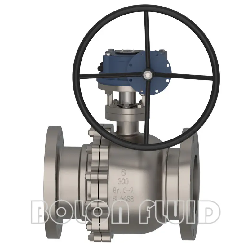 API Standard B367 Gr.C-2 Worm Gear Operated Metal Seated Ball Valve