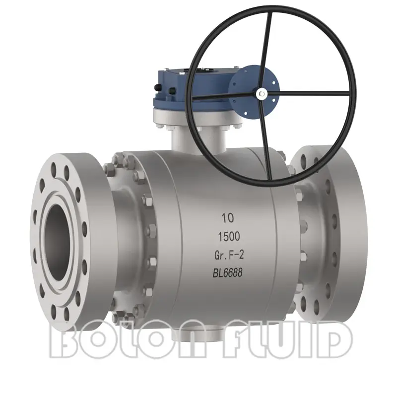 API Standard Titanium B381 Gr.F-2 1500LB 3-PC Forged Steel Trunnion Mounted Metal Seated Ball Valve - 图片 3